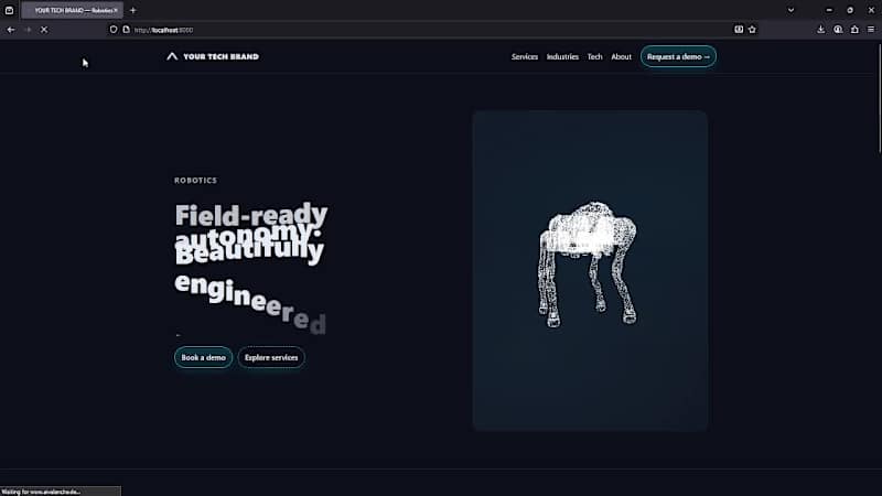 Cover image for Robotics Front-End Website Demo