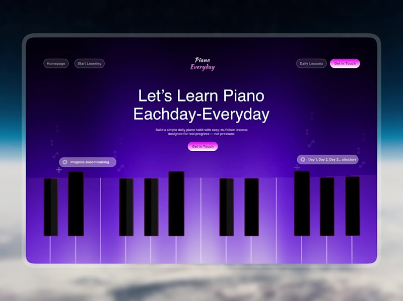 Cover image for Piano Everyday — Designing a Habit, Not Just a Website