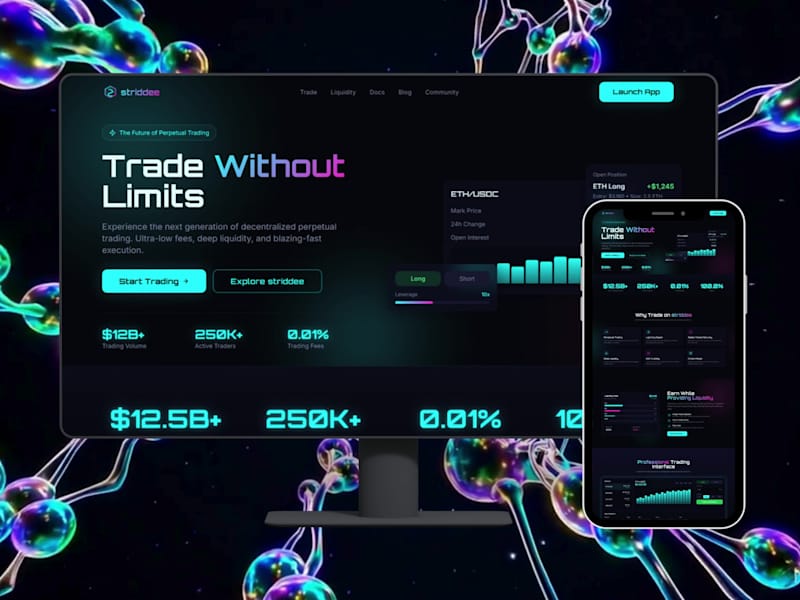 Cover image for Next-Gen Decentralized Trading App Website Redesign