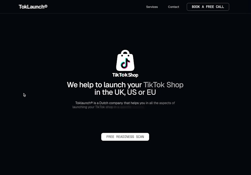 Cover image for TikTok Shop Consulting Website Design
