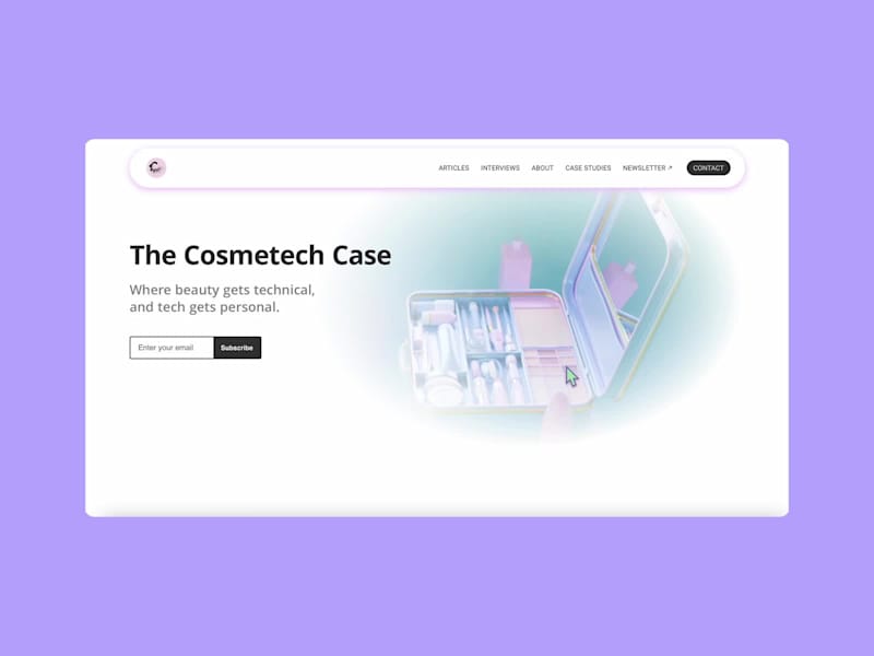 Cover image for The Cosmetech Case: Framer website Development