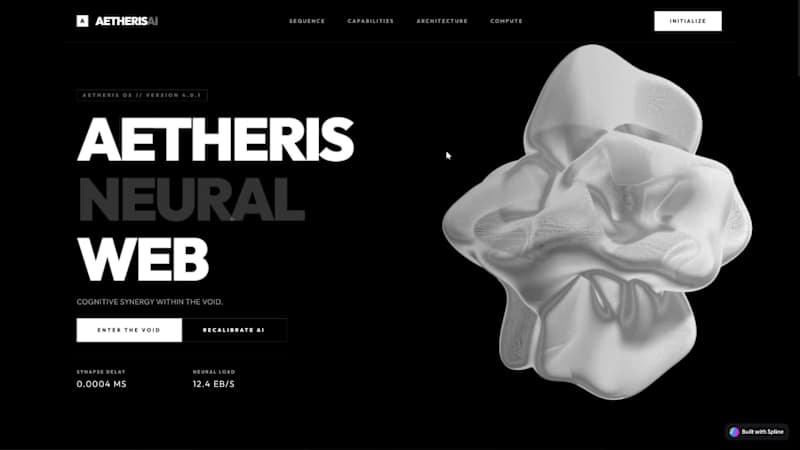 Cover image for Aetheris Neural Web - Landing Page Development
