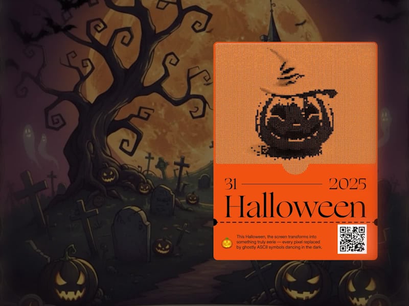 Cover image for Halloween Party Tickets. Which color would you pick? ASCII m...