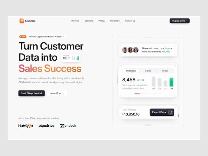 Cover image for Create Saas CRM Landing Page & Infographics in Figma