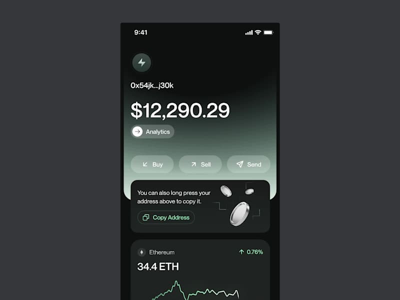 Cover image for Crypto Wallet - Mobile Design