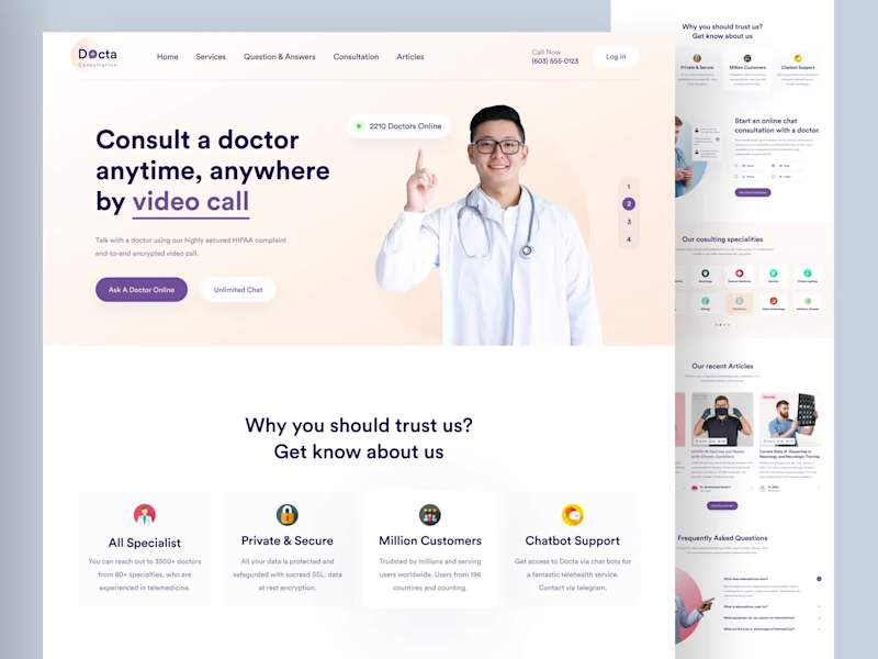 Cover image for Medical Website Landing Page Design