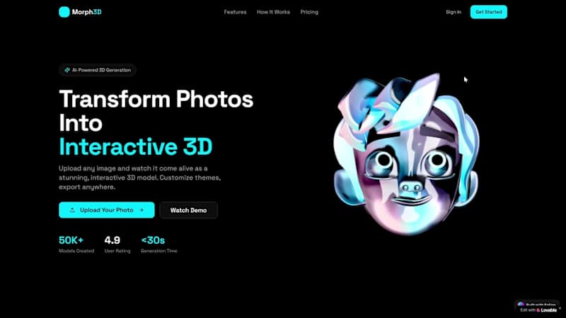Cover image for Interactive 3D Hero Section with Character Design
