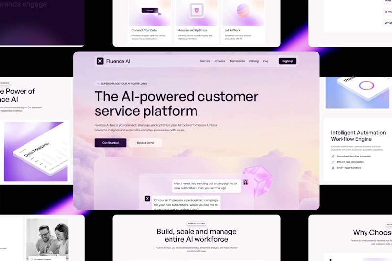 Cover image for Fluence AI • SaaS & AI Agents Landing Page