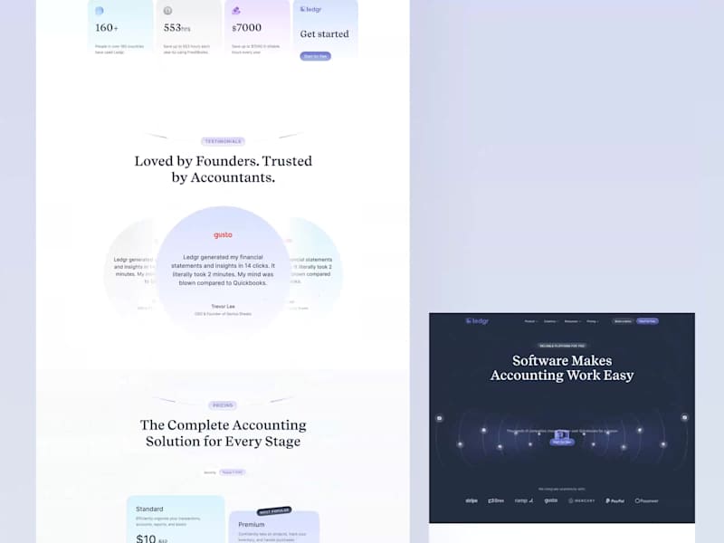 Cover image for Ledgr - Finance Platform Landing Page || Streamline your fin...