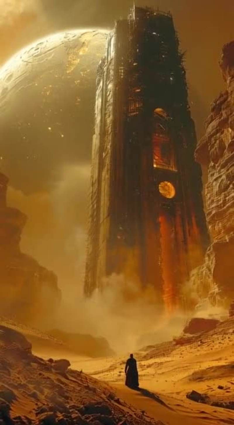 Cover image for A cinematic 5s AI scene featuring a mythic desert tower, atm...