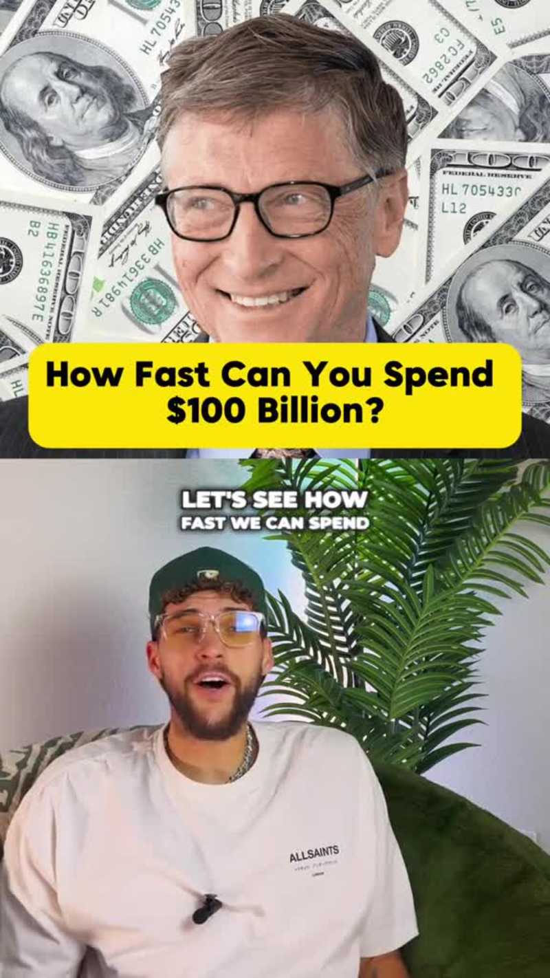 Cover image for How Fast Can You Spend 100 Billion Dollars? 🤯 | TikTok