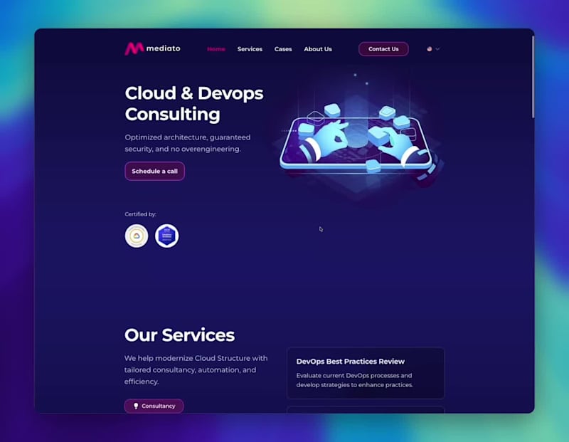 Cover image for Landing page hosted on AWS