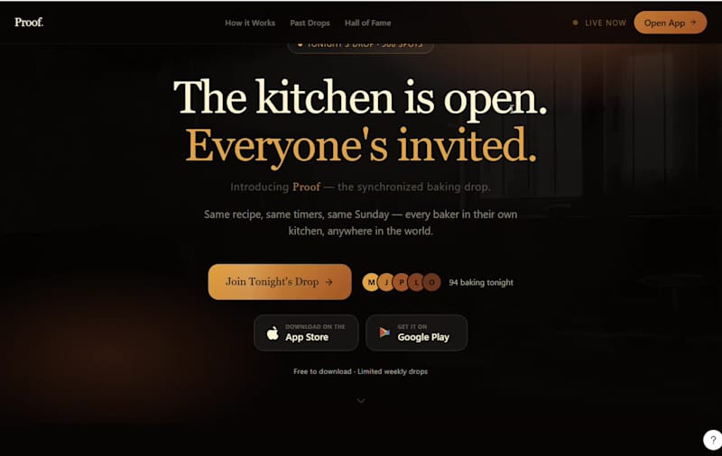 Cover image for Join Proof: Weekly Live Baking Experience and Vote on Creations