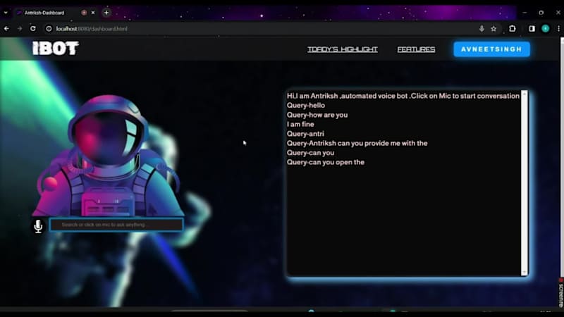 Cover image for Voice Controlled AI Chatbot using