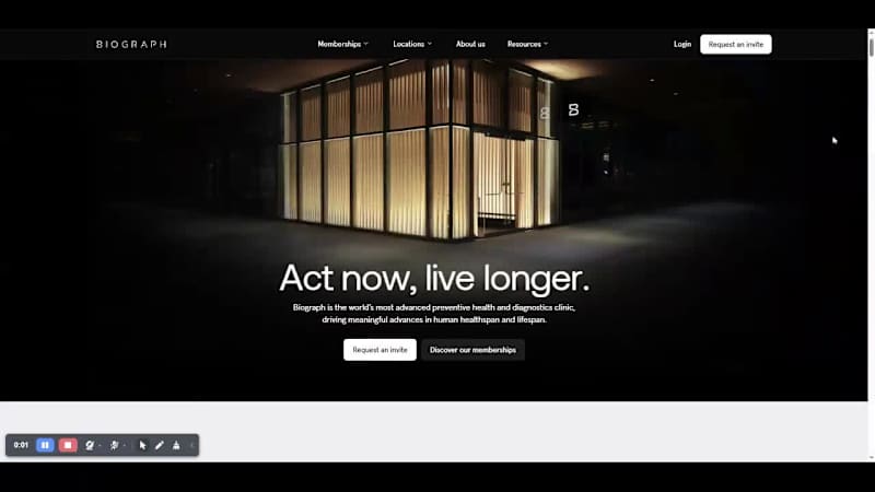 Cover image for Webflow Animated Landing Page for Biograph