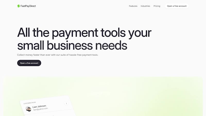 Cover image for Website for FastPay Direct