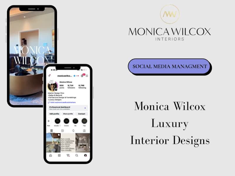 Cover image for Social Media Managment | Luxury Interior Design Company