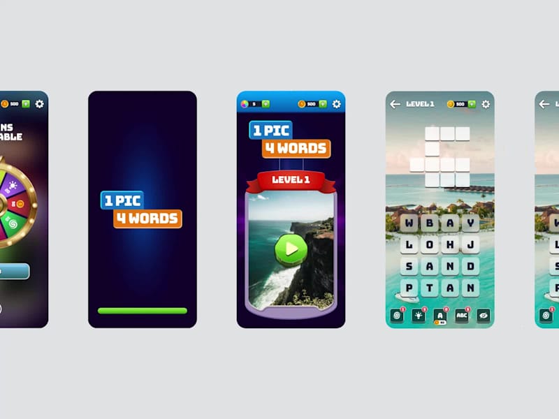 Cover image for 1 Pic 4 Words Mobile Game Design