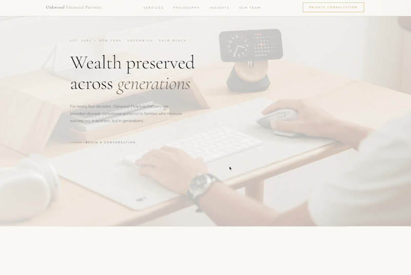 Cover image for Developed a luxury minimal website