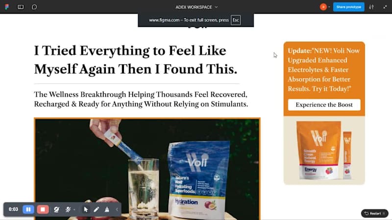 Cover image for Created a high-converting advertorial page for Voli where co...