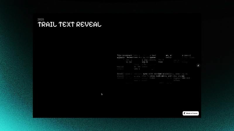 Cover image for Trail Text Reveal ➤ Animated