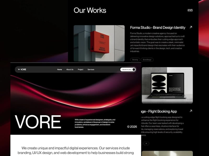 Cover image for Vore - Digital Agency Website 🌐