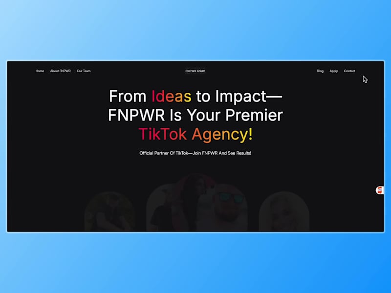 Cover image for Case Study: Building a Dynamic Website for FNPWR - A Rising TikT