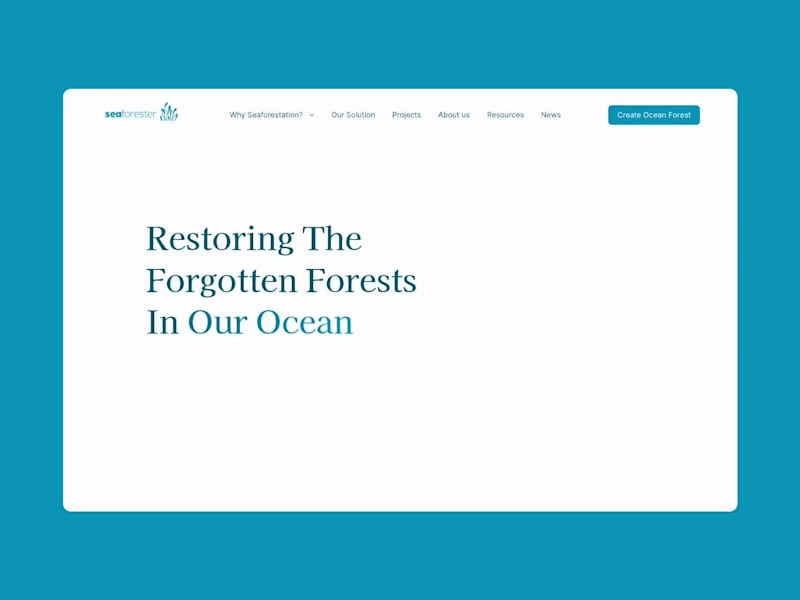 Cover image for SeaForester - Sustainable Oceans