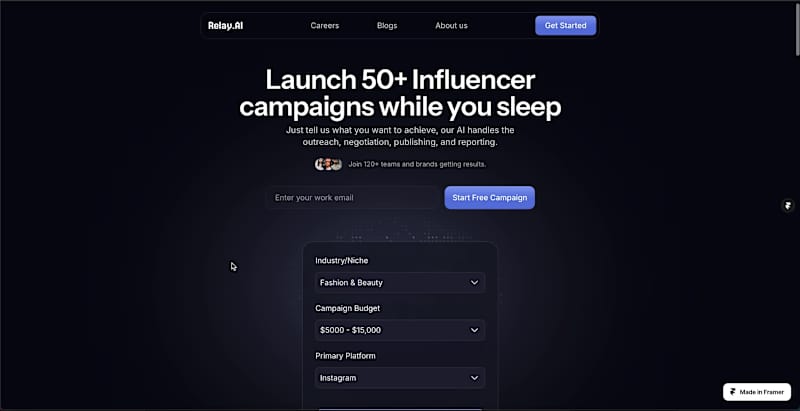 Cover image for Relay Marketing Website Redesign