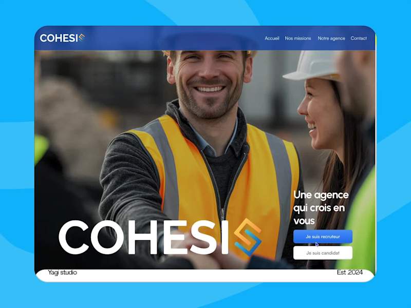 Cover image for Just launched a vibrant and simple WEBSITE for a staffing AG...