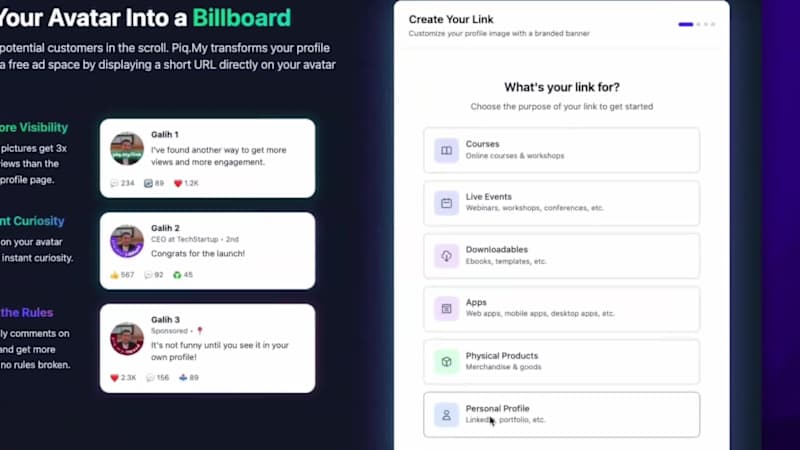 Cover image for Piq.My Profile Picture Billboard Experiment