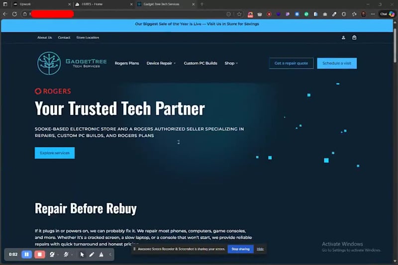 Cover image for Gadget Tree Tech Services, E-commerce & Services Website