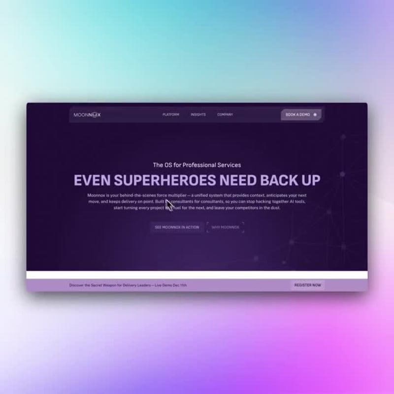 Cover image for SaaS Development for Moonnox: Scalable Site for a $2M AI Startup