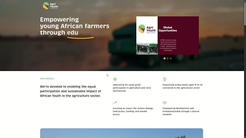 Cover image for Agric Youth without Border's Website