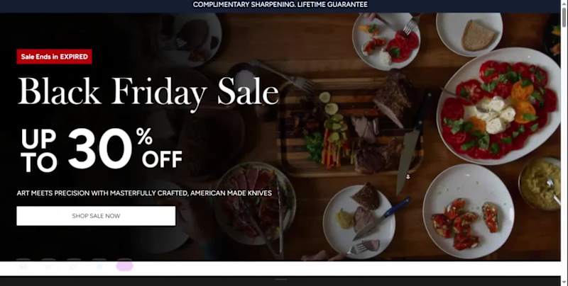 Cover image for Black Friday Sale Landing Page for New West KnifeWorks