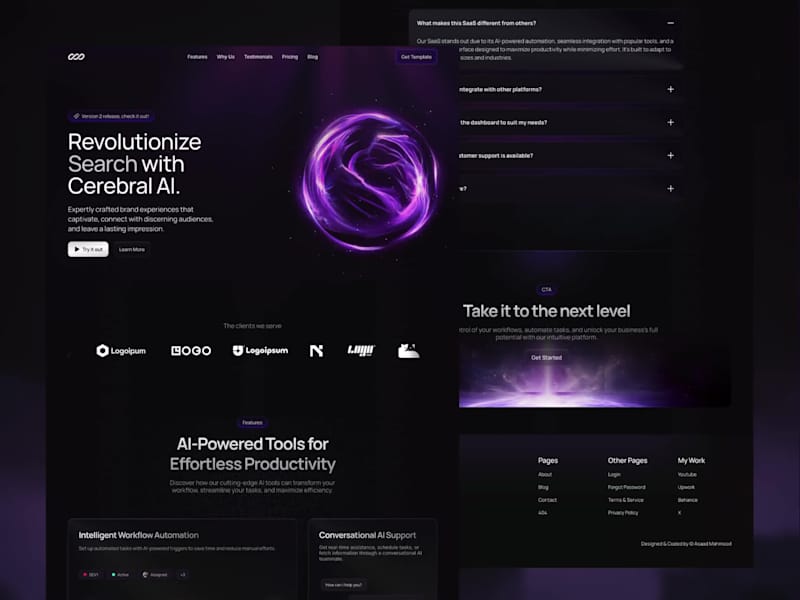 Cover image for Cerebral AI SaaS Template