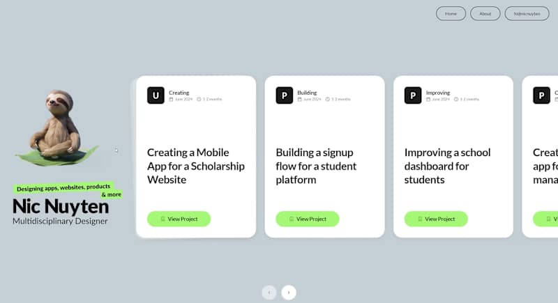 Cover image for Portfolio sidescroller (WIP) Started with a Figma design & n...