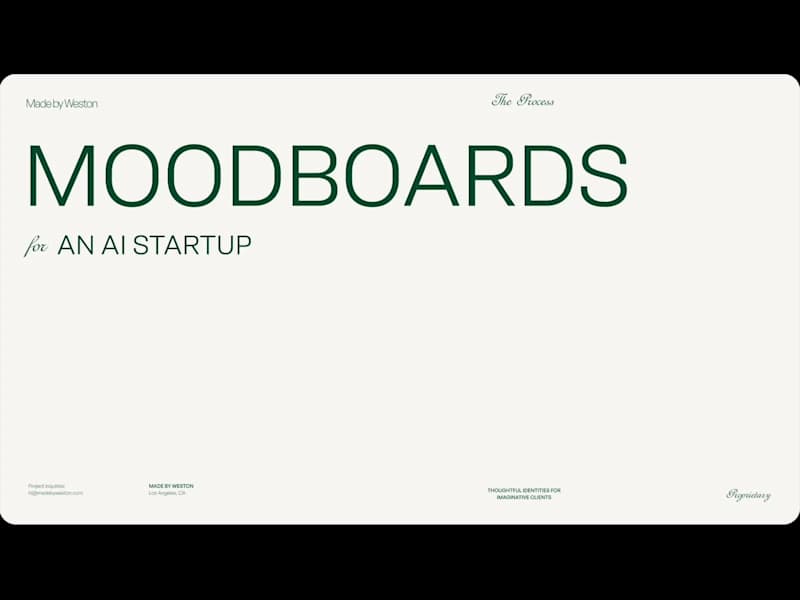 Cover image for Branding moodboard for AI startup example