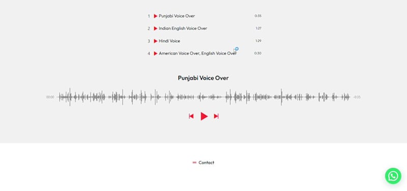 Cover image for please check my latest work 1 page website for Voice Over po...