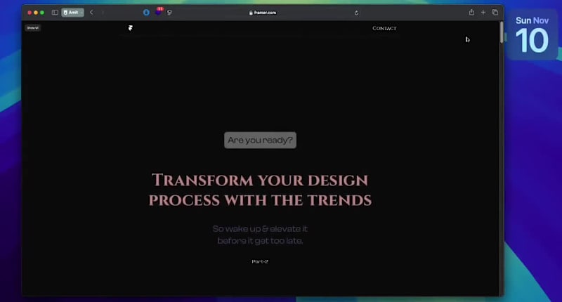 Cover image for I love making scroll animation Made @Framer