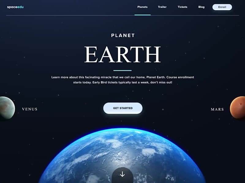 Cover image for SpaceEdu - Website concept