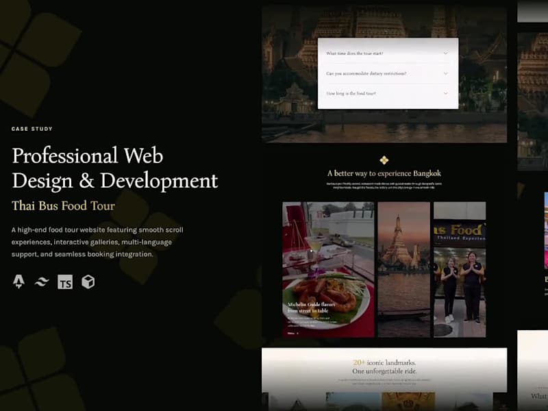 Cover image for Thai Bus Food Tour Website Design & Development