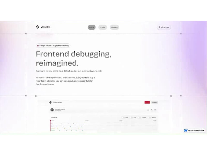 Cover image for Monetra Marketing Site Design & Webflow Development