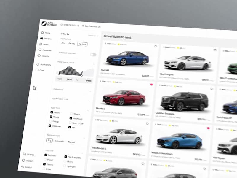 Cover image for Car Rental Service Dashboard Design