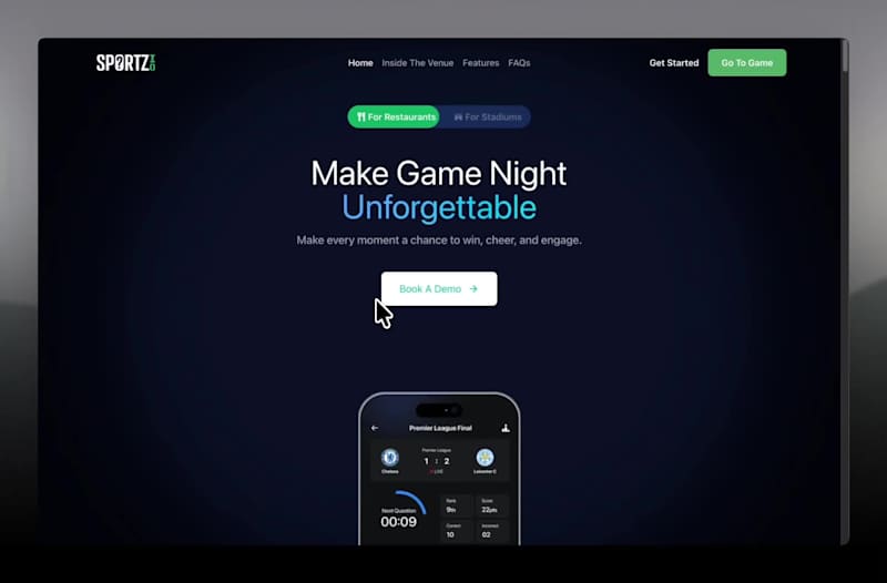 Cover image for Sportzio Website Design: UI, Motion & 3D Experience