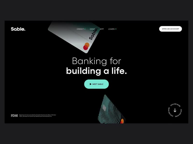 Cover image for Website for Sable (they've been acquired), love the motion d...