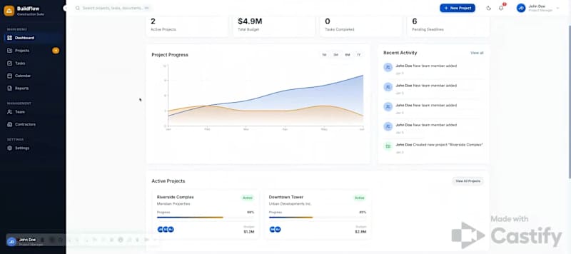 Cover image for Made this construction management web app in Google Antigrav...