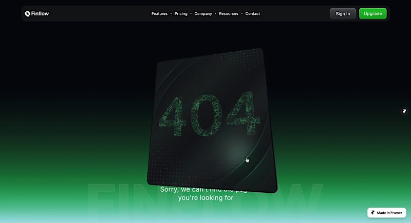 Cover image for Interactive 404 Page - Made in Framer