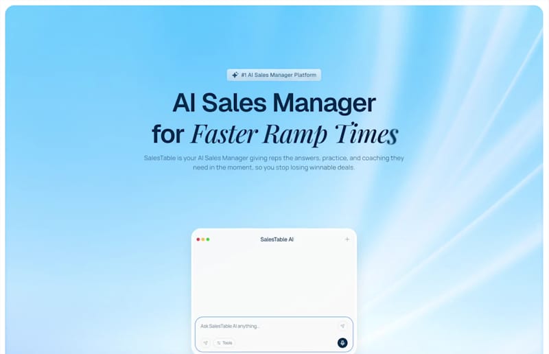 Cover image for Website Design for Salestable AI Start-Up