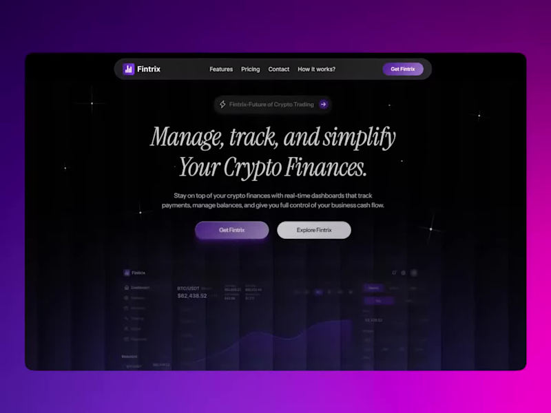 Cover image for Fintrix – Building a Cleaner Crypto Experience